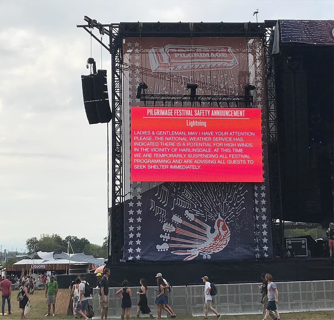 Pilgrimage Festival ends early Saturday, cancels Sunday due to severe weather