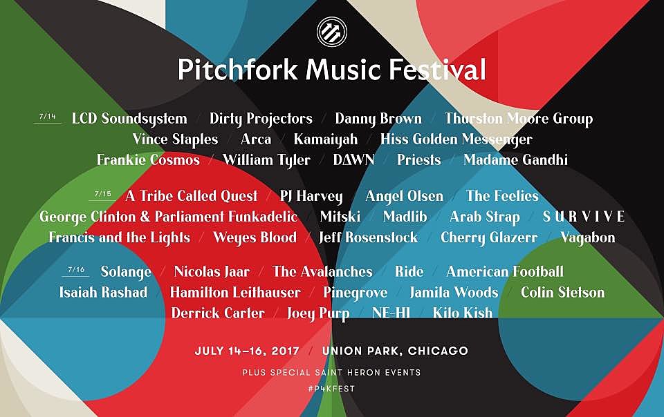 Pitchfork Fest 2017 lineup (PJ Harvey, Angel Olsen, Arab Strap, LCD, Ride, more)