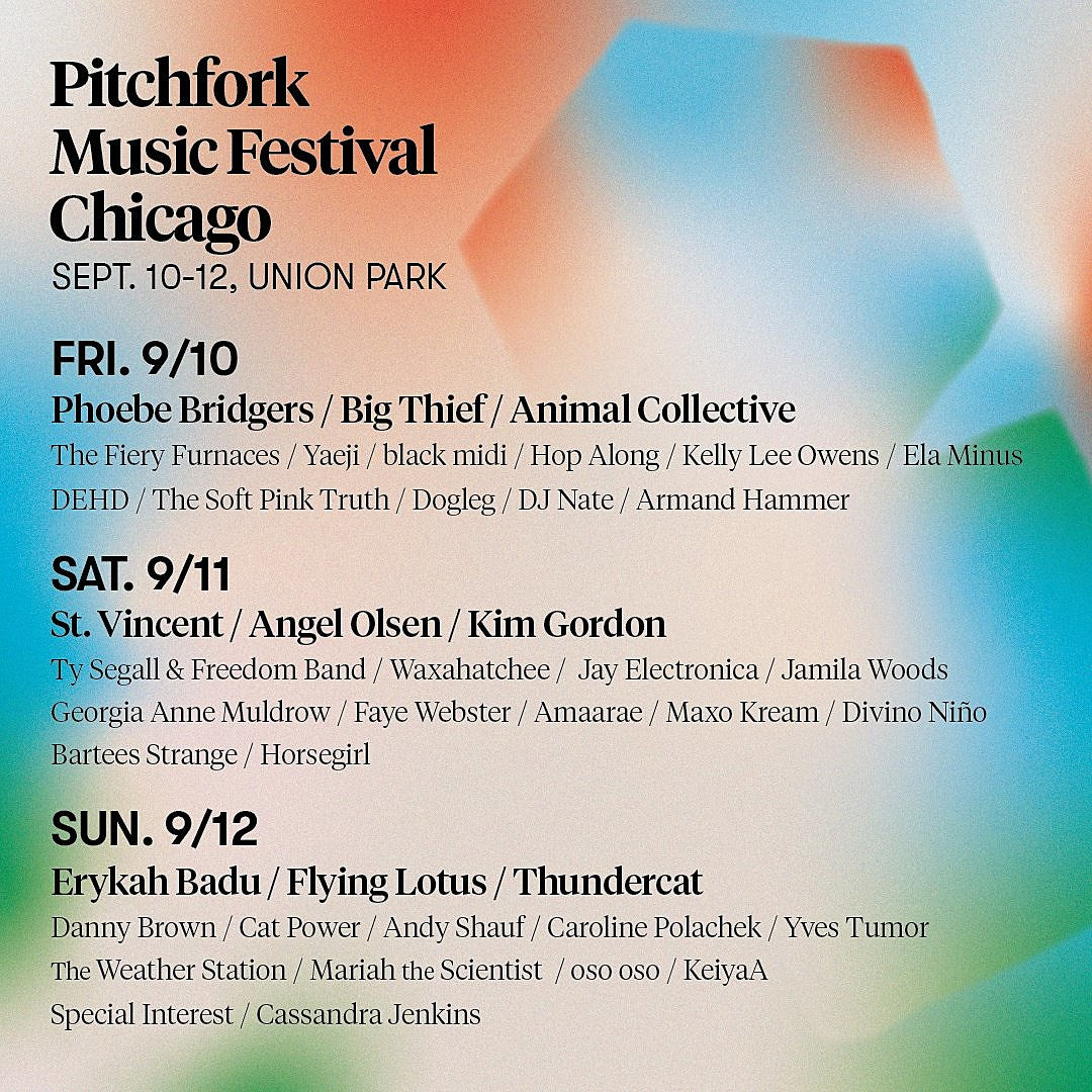 Pitchfork Festival 2021 Lineup (St. Vincent, Erykah Badu, Phoebe Bridgers, FlyLo, more)