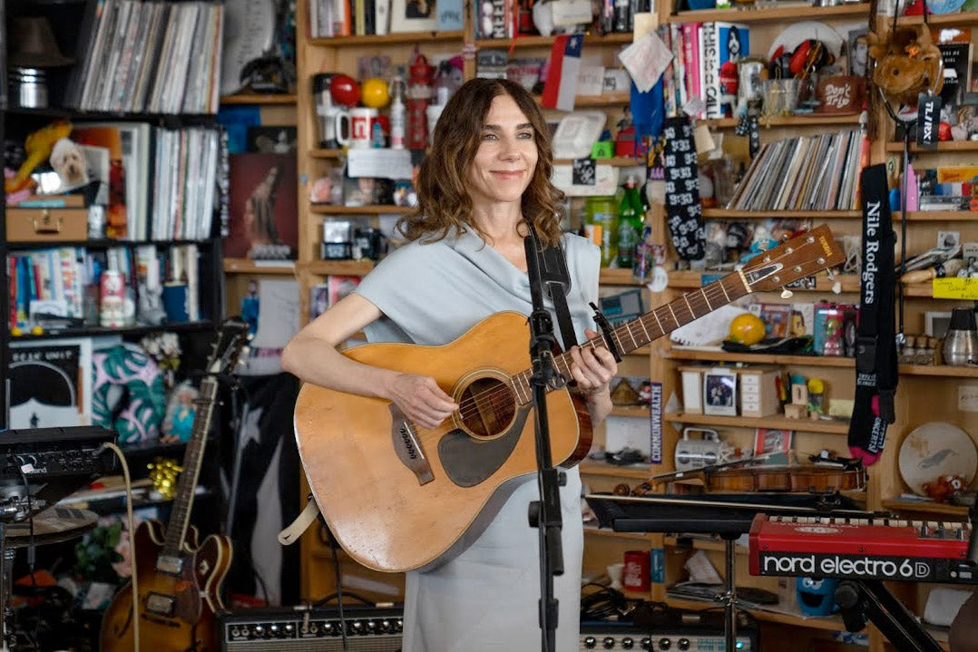 Watch PJ Harvey’s new Tiny Desk Concert ft. John Parish & James Johnston
