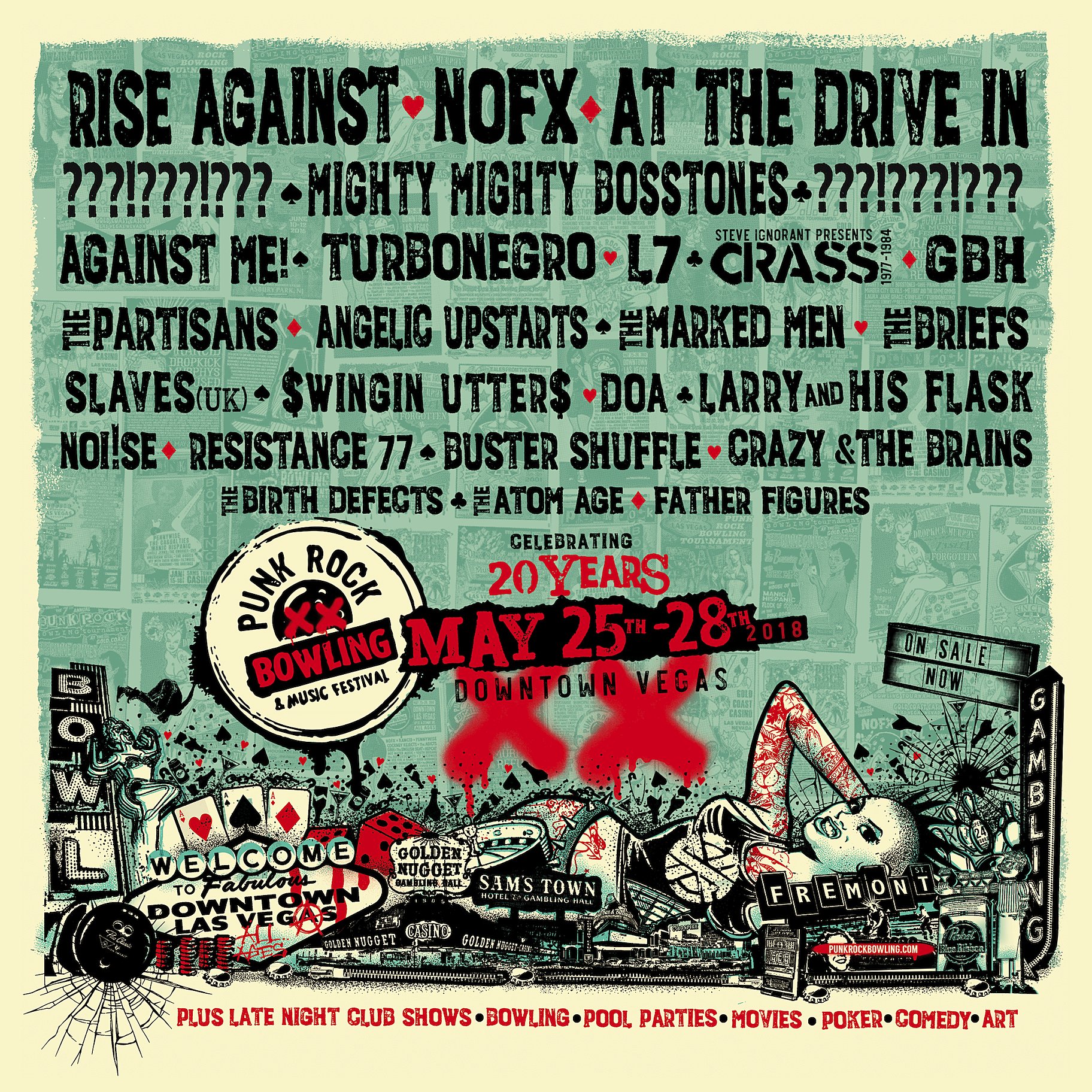 Punk Rock Bowling 2018 lineup (NOFX, ATDI, L7, Against Me!, Bosstones & more)