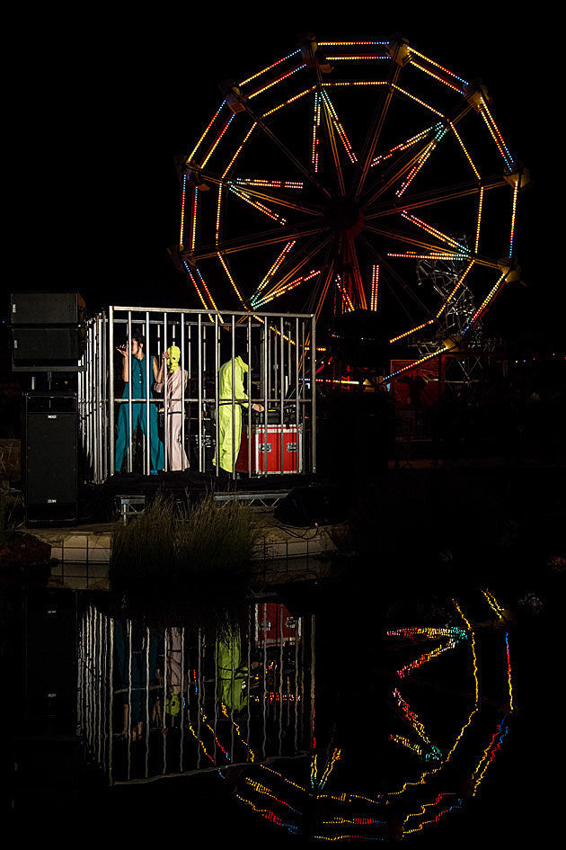 Pussy Riot played Banksy’s ‘Dismaland’ (pics, video) which is now closed; building materials given to refugee camp