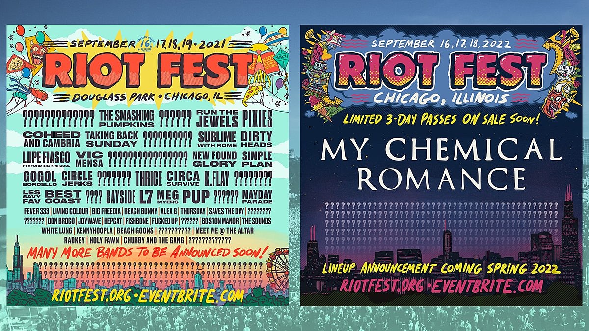 Riot Fest still on for 2021, but My Chemical Romance move to 2022