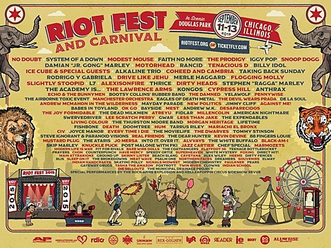 Riot Fest Chicago 2015 adds System of a Down, The Prodigy, 88 Fingers Louie & more to lineup
