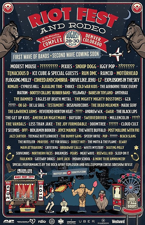 Riot Fest Denver 2015: Modest Mouse, Pixies, Iggy Pop, Run DMC, L7, Snoop Dogg, American Nightmare, 7Seconds, more