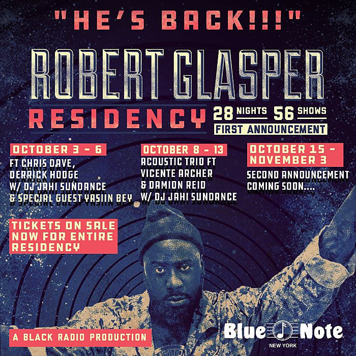 Robert Glasper announces 2019 Blue Note residency w/ Yasiin Bey & more