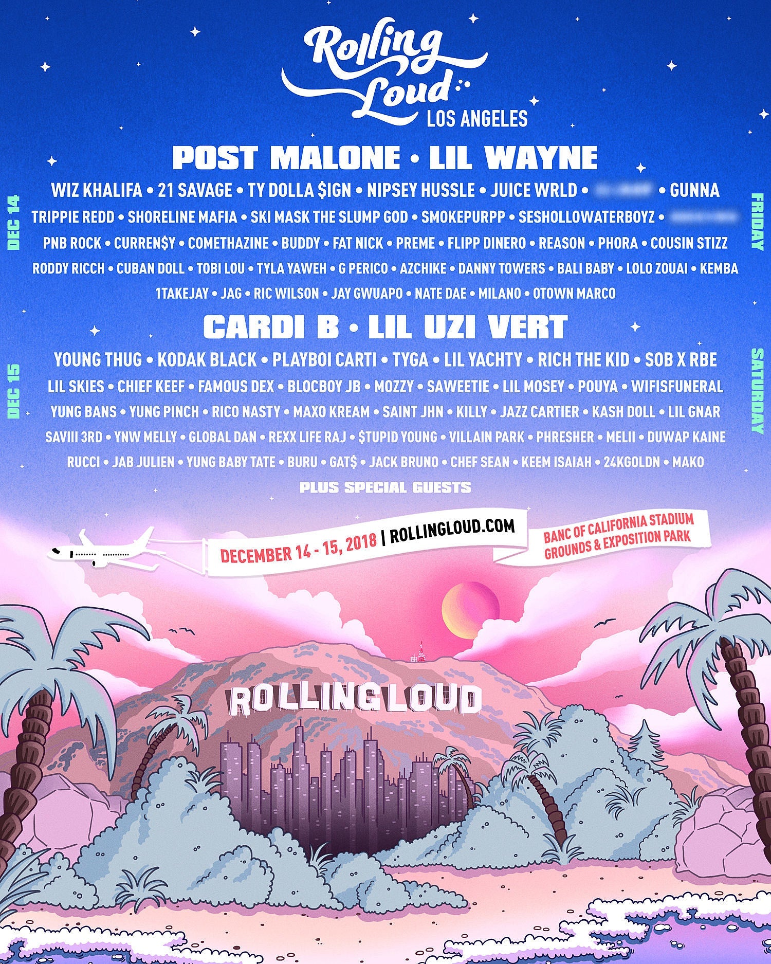 Rolling Loud LA 2018 lineup (Cardi B, Post Malone, Lil Wayne, Lil Uzi Vert, Young Thug, more)