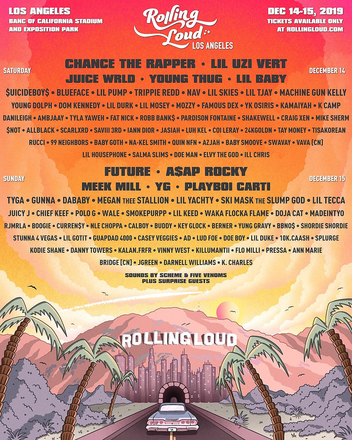 Rolling Loud Los Angeles 2019 lineup (Chance, Lil Uzi Vert, Future, A$AP Rocky, more)