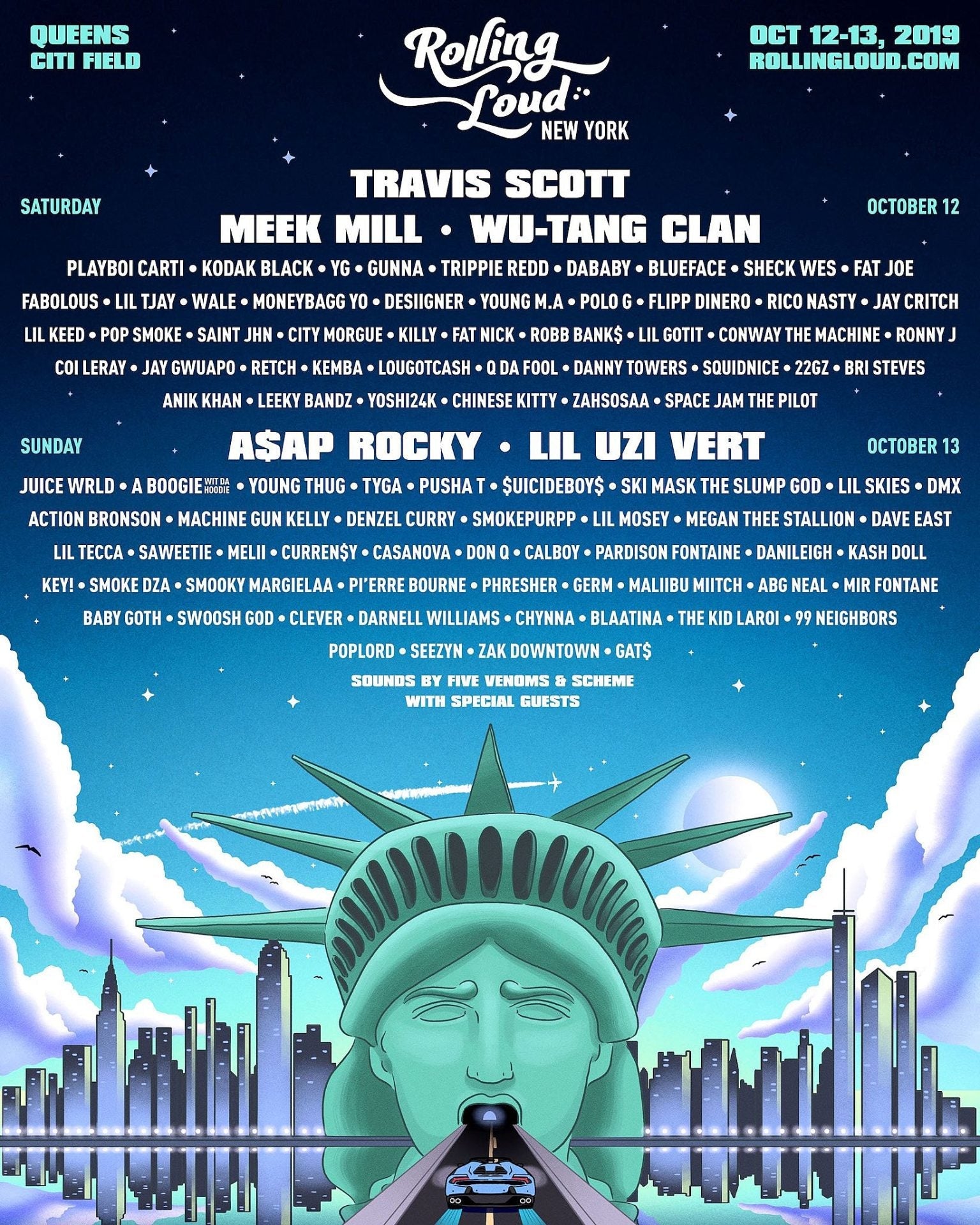 Rolling Loud NYC lineup (Wu-Tang, A$AP Rocky, Meek Mill, Travis Scott, more)