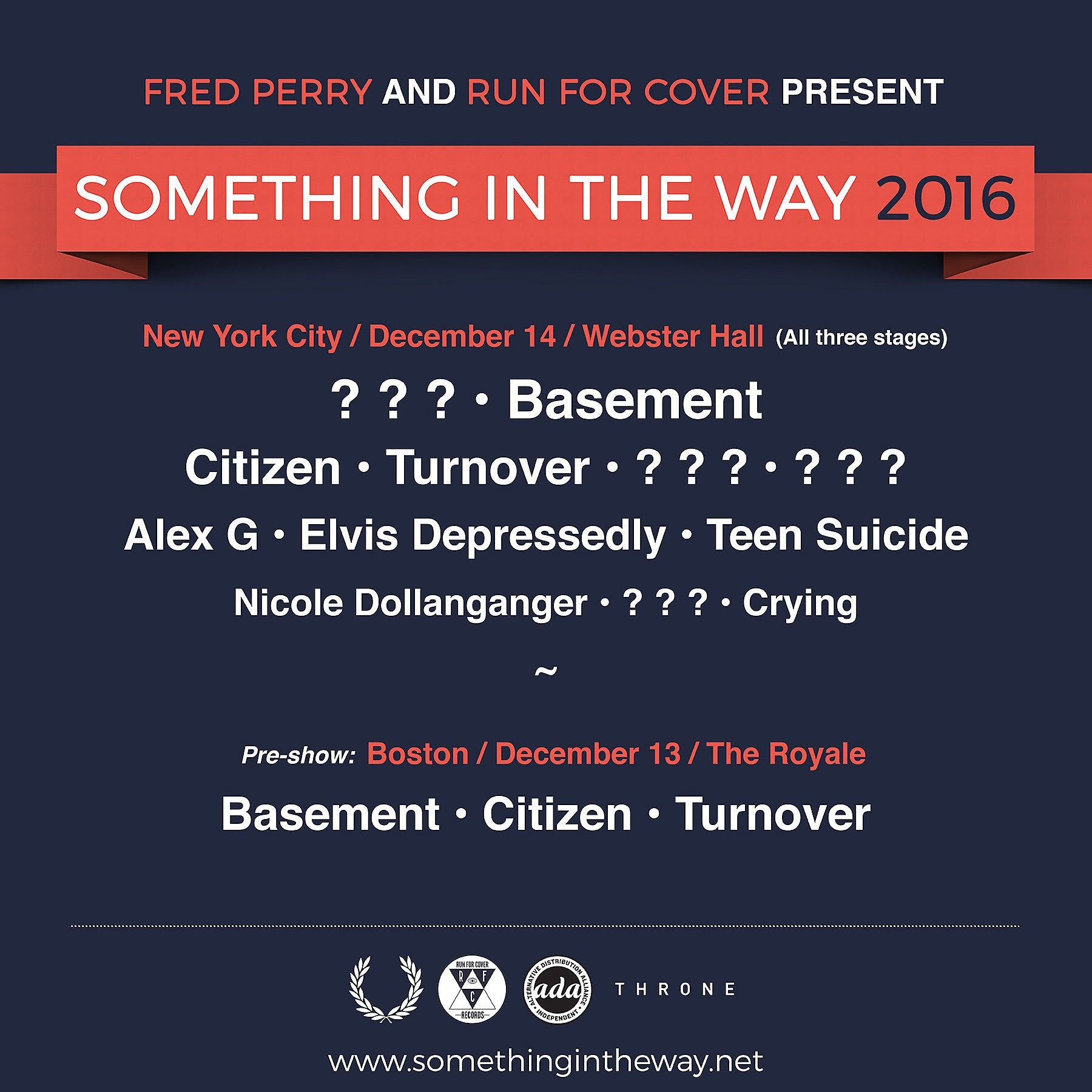 Run For Cover throwing fest at Webster Hall with Basement, Citizen, Turnover, Alex G & more