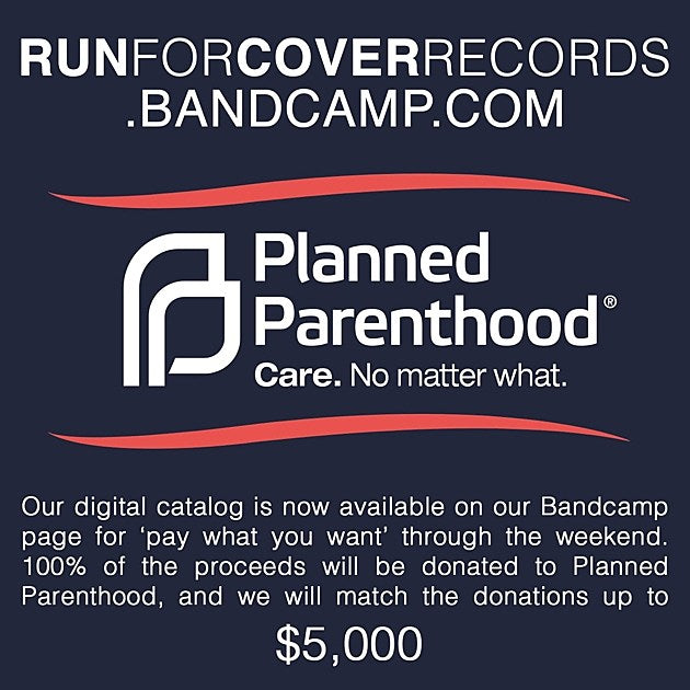 Run For Cover donating Bandcamp proceeds to Planned Parenthood