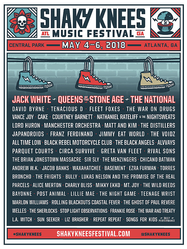 Shaky Knees 2018 lineup (Jack White, QOTSA, The National, Distillers, David Byrne & more)
