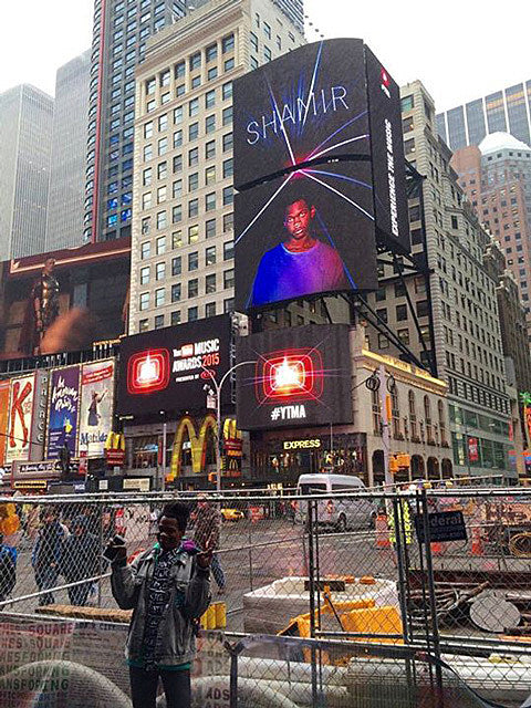 Shamir announces June East Coast tour dates, is on a Times Square billboard