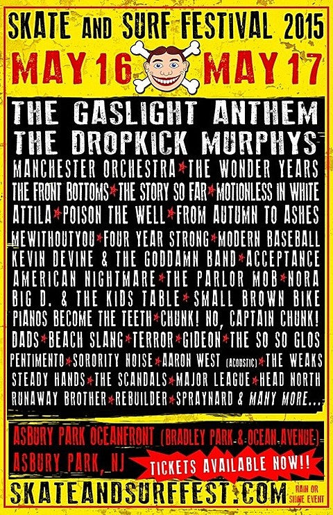 Skate & Surf adds The Gaslight Anthem, American Nightmare, Pianos BTT, mewithoutYou, Poison the Well & more to lineup