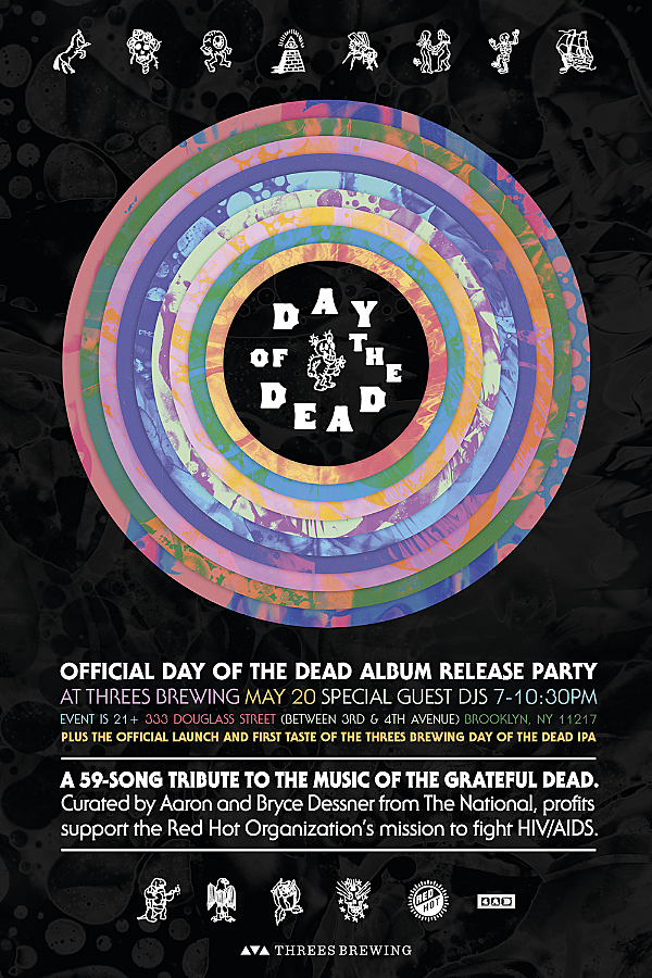 Threes Brewing debuting Day of the Dead IPA in Brooklyn tonight; Bonnie ‘Prince’ Billy covering the Dead on CBS This Morning