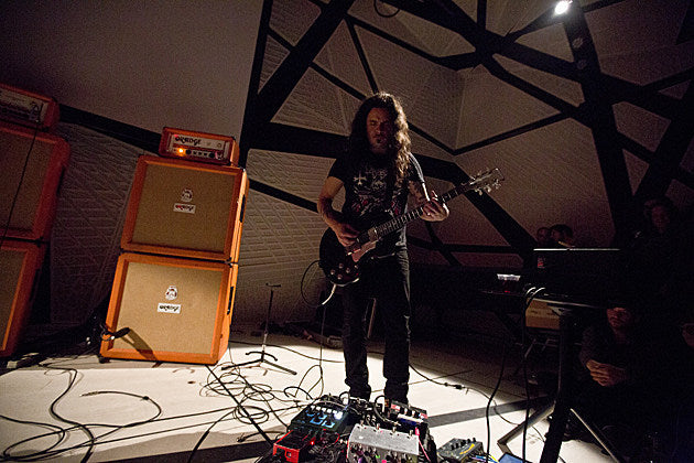 Sunn O)))’s Stephen O’Malley played National Sawdust with Reg Bloor and Andrew Hock (pics)
