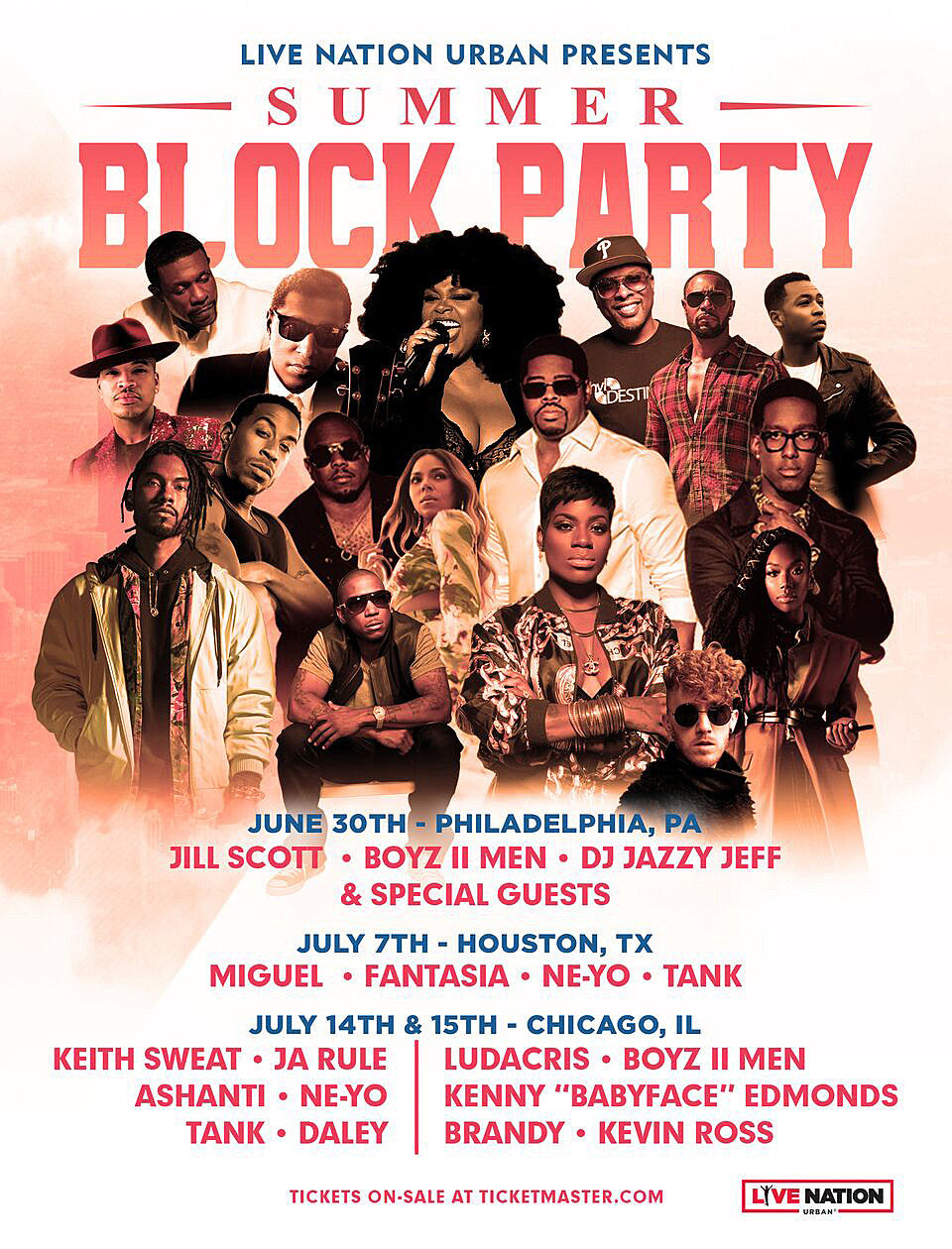 Live Nation 2018 Summer Block Parties: Jill Scott, Miguel, Boyz II Men, Ludacris, Ja Rule/Ashanti, more