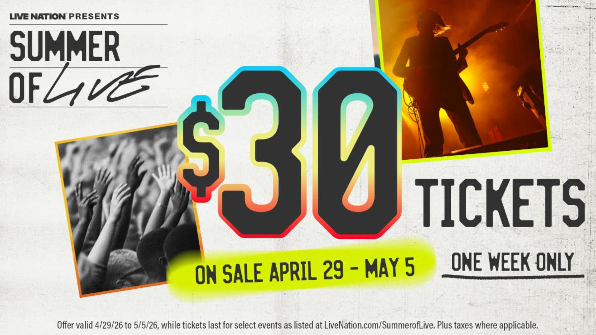 Live Nation selling $30 “all-in” tickets to over 4,000 shows