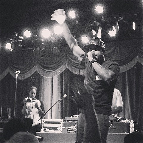 Talib Kweli was a surprise guest at Pete Rock’s Brooklyn Bowl show, playing two full-band shows there soon