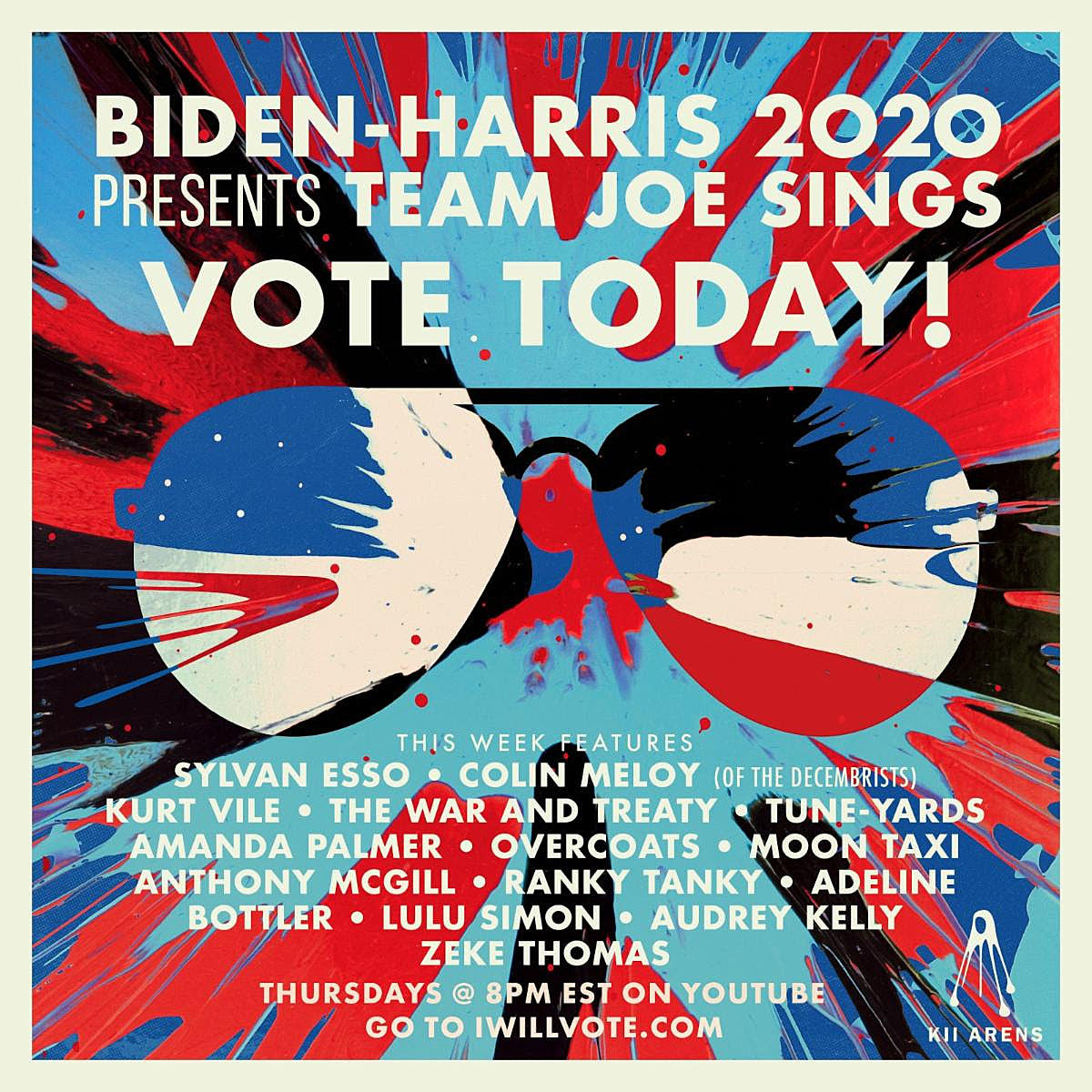 watch Kurt Vile, Sylvan Esso, Colin Meloy & more perform songs in support of Biden/Harris