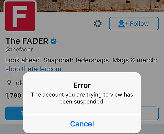 Twitter suspends FADER & other hip hop twitters over a tracklist?