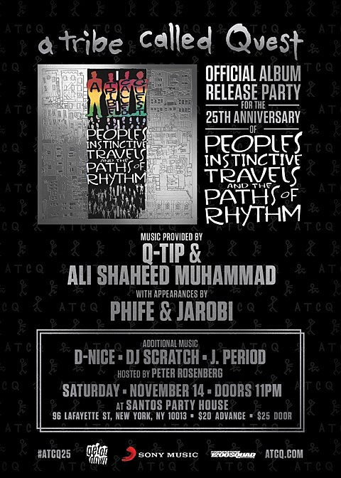 A Tribe Called Quest reissuing their debut; all four members set to appear at NYC release party