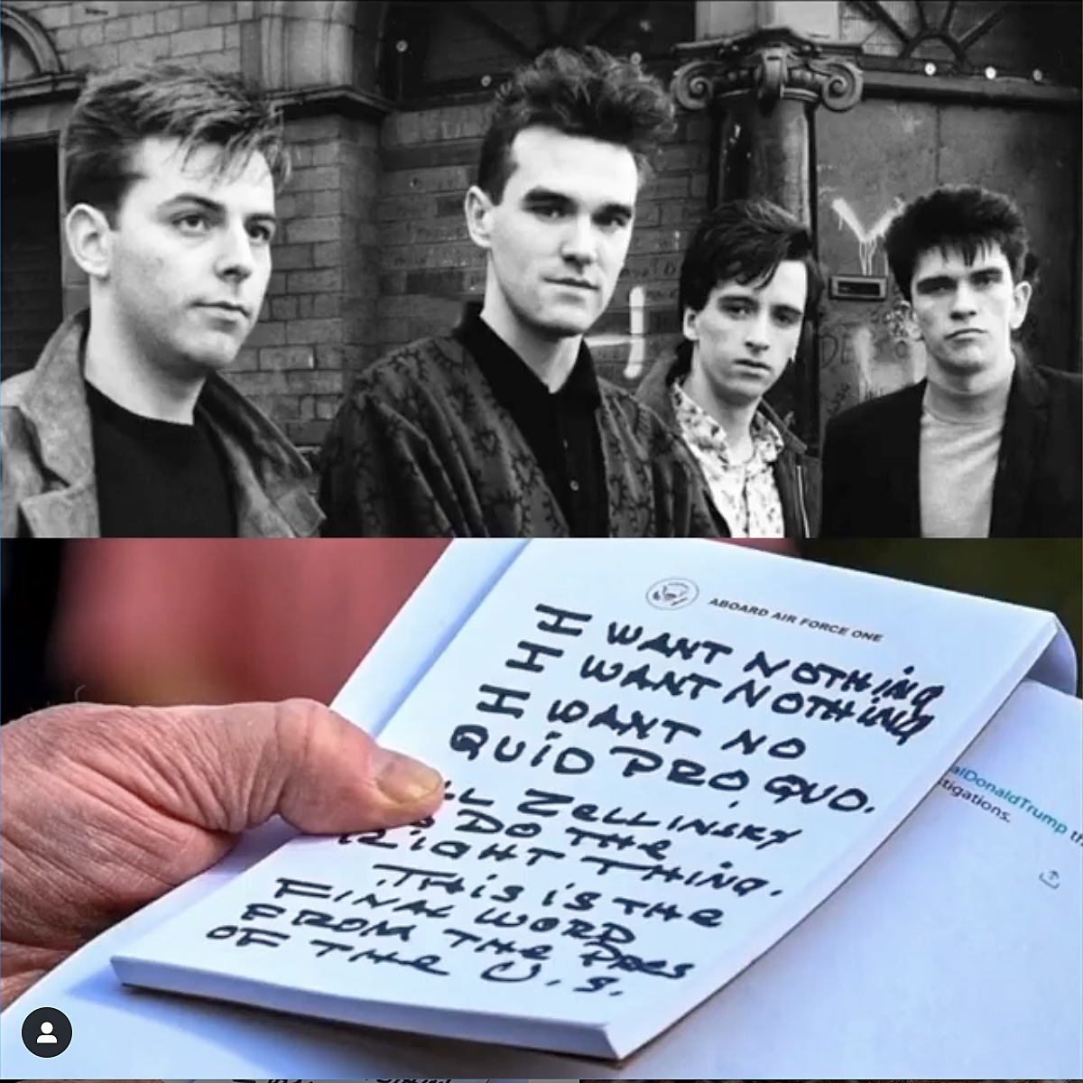 Trump’s notes turned into Morrissey song at Patton Oswalt’s request (listen)