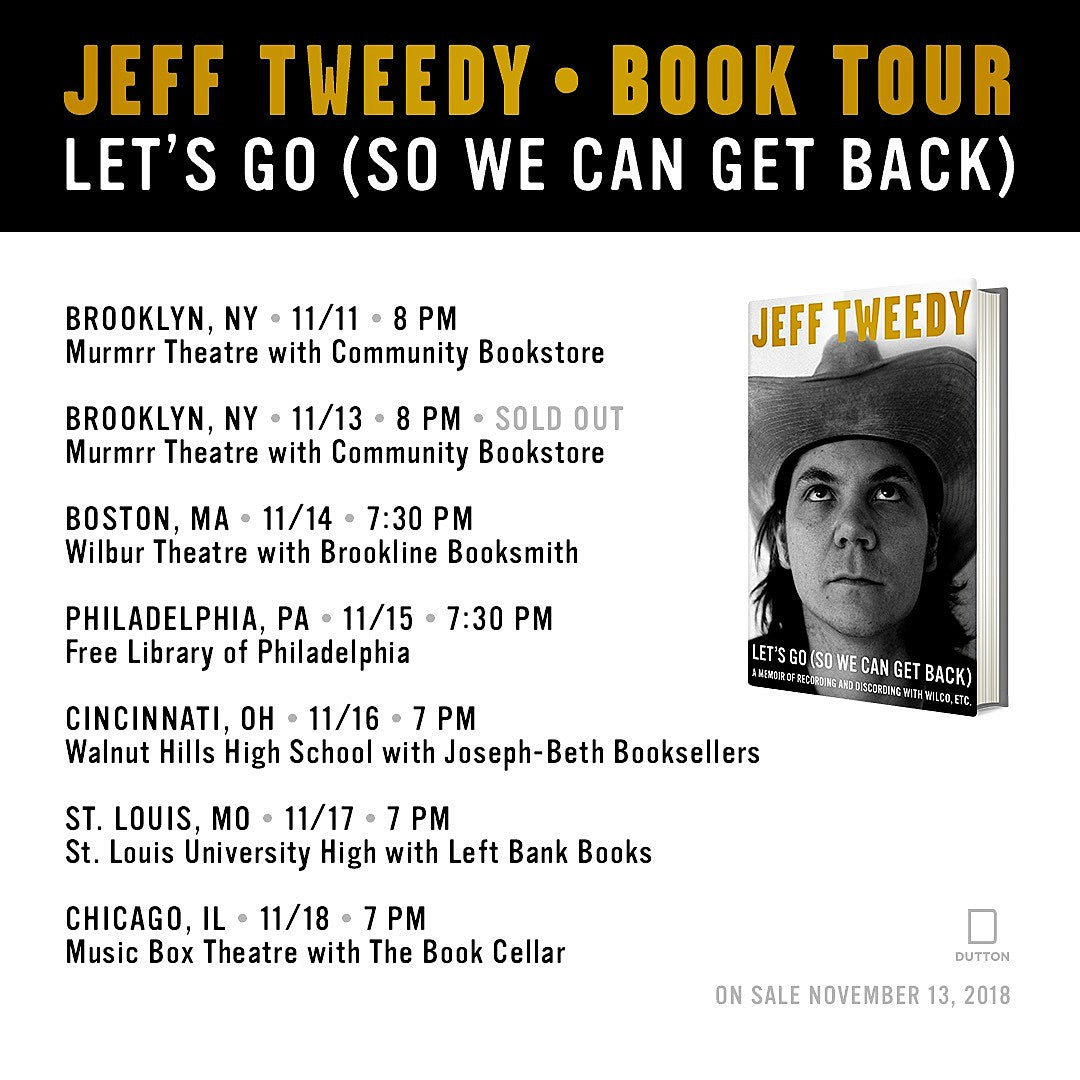 Jeff Tweedy adds 2nd Brooklyn book show (updated dates)