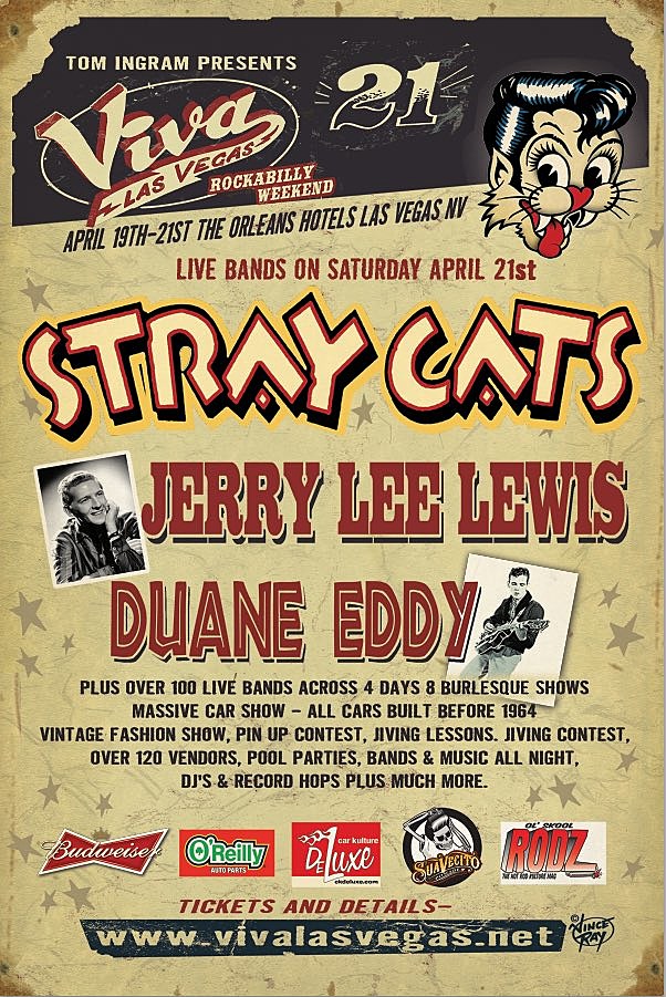 Stray Cats reuniting for Rockabilly fest; Slim Jim Phantom touring w/ The Damned