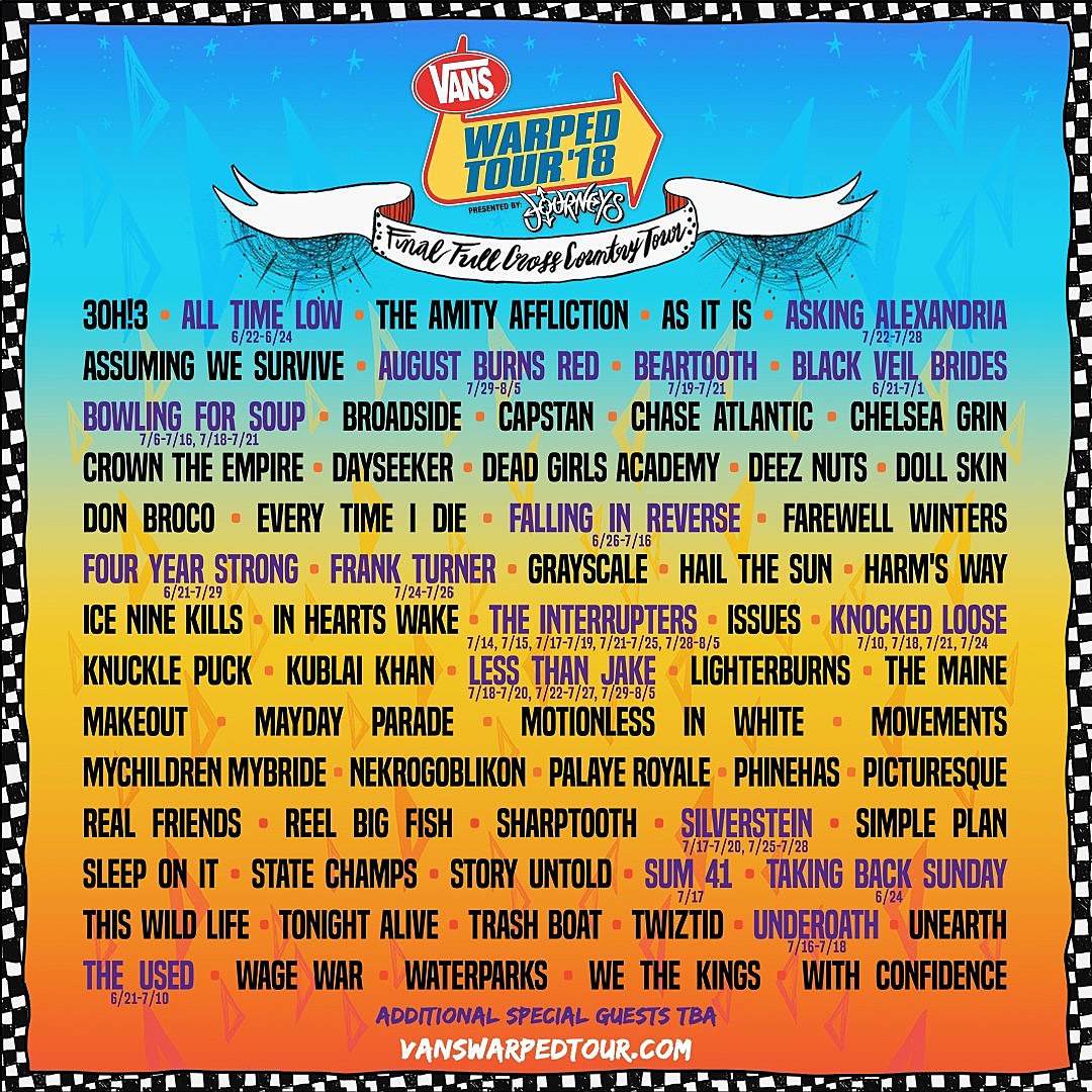 Warped Tour reveals lineup for final tour