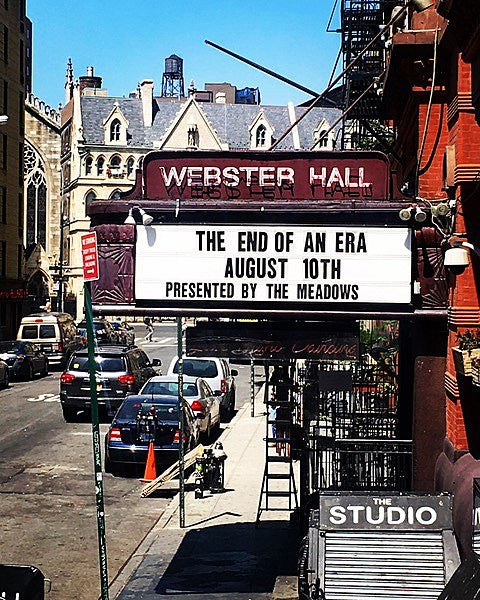 Webster Hall, which closes this month, announces “The End of an Era” final show