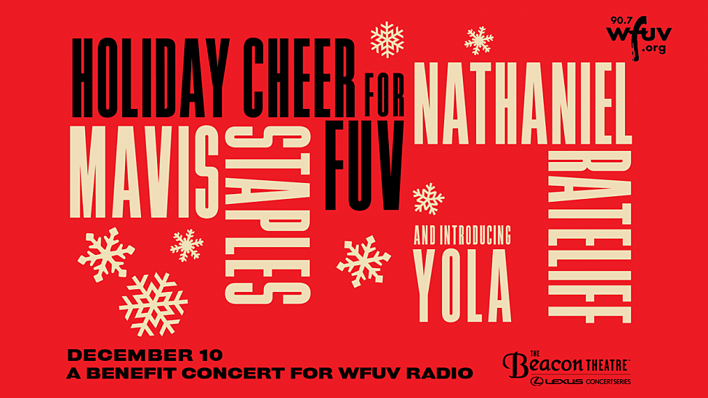 Mavis Staples playing 2019 WFUV Holiday Cheer w/ Nathaniel Rateliff & more