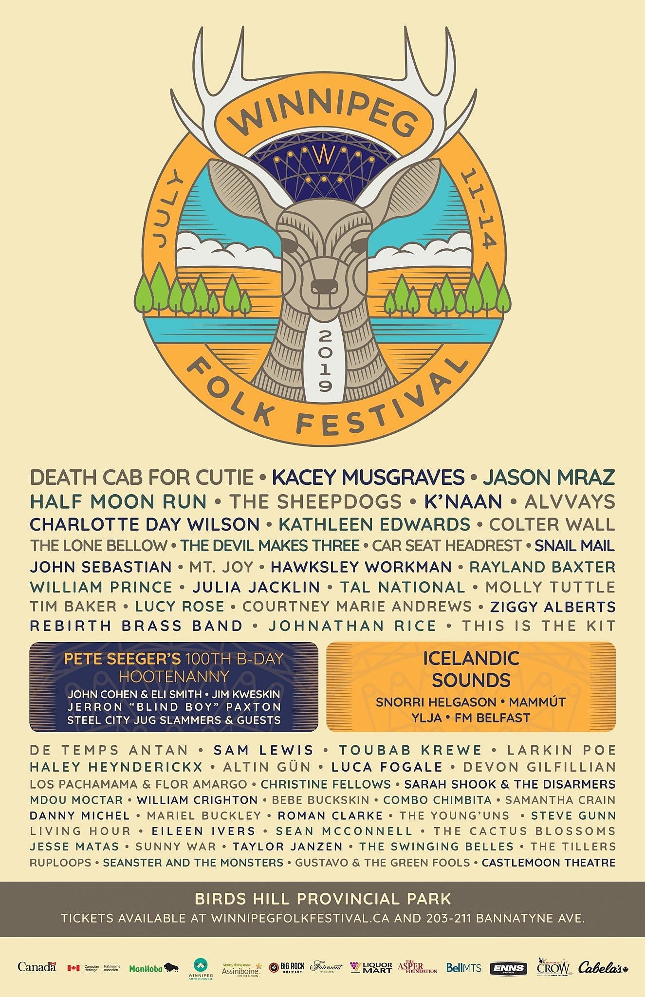 Winnipeg Folk Fest 2019 lineup (Death Cab, Kacey Musgraves, Alvvays, more)