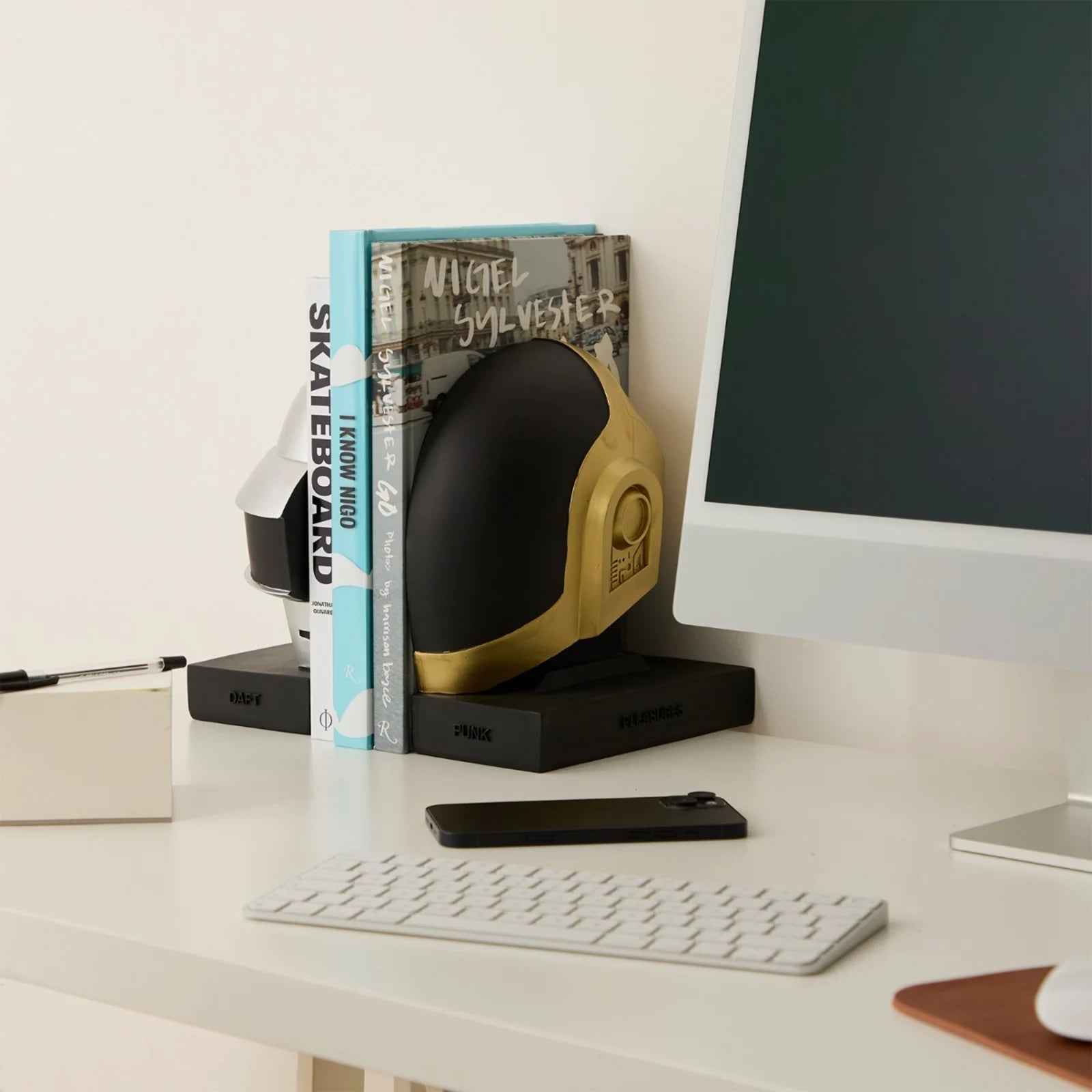 DAFT PUNK x PLEASURES HELMETS BOOKENDS (Metallic)