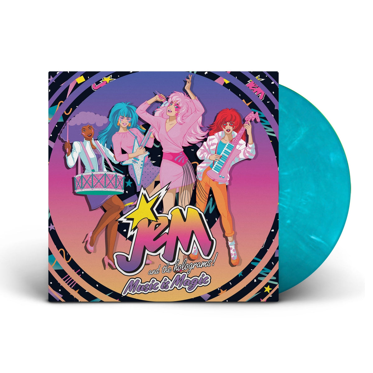 JEM AND THE HOLOGRAMS 'JEM AND THE HOLOGRAMS: MUSIC IS MAGIC' LP (Blue Vinyl)