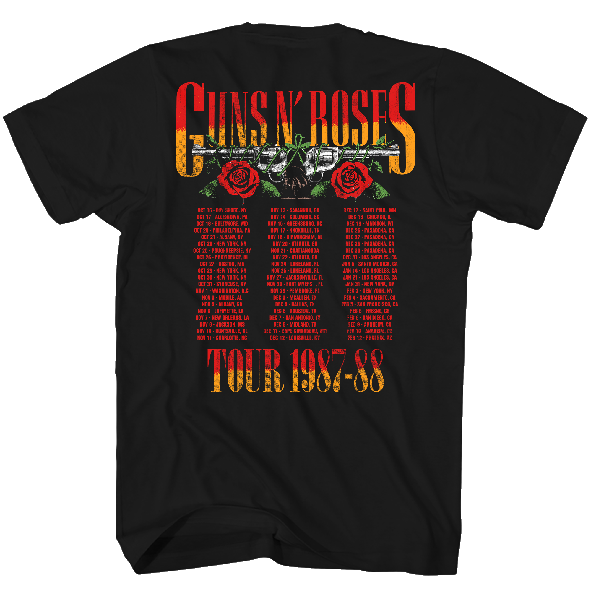 GUNS N ROSES 87-88 TOUR F/B