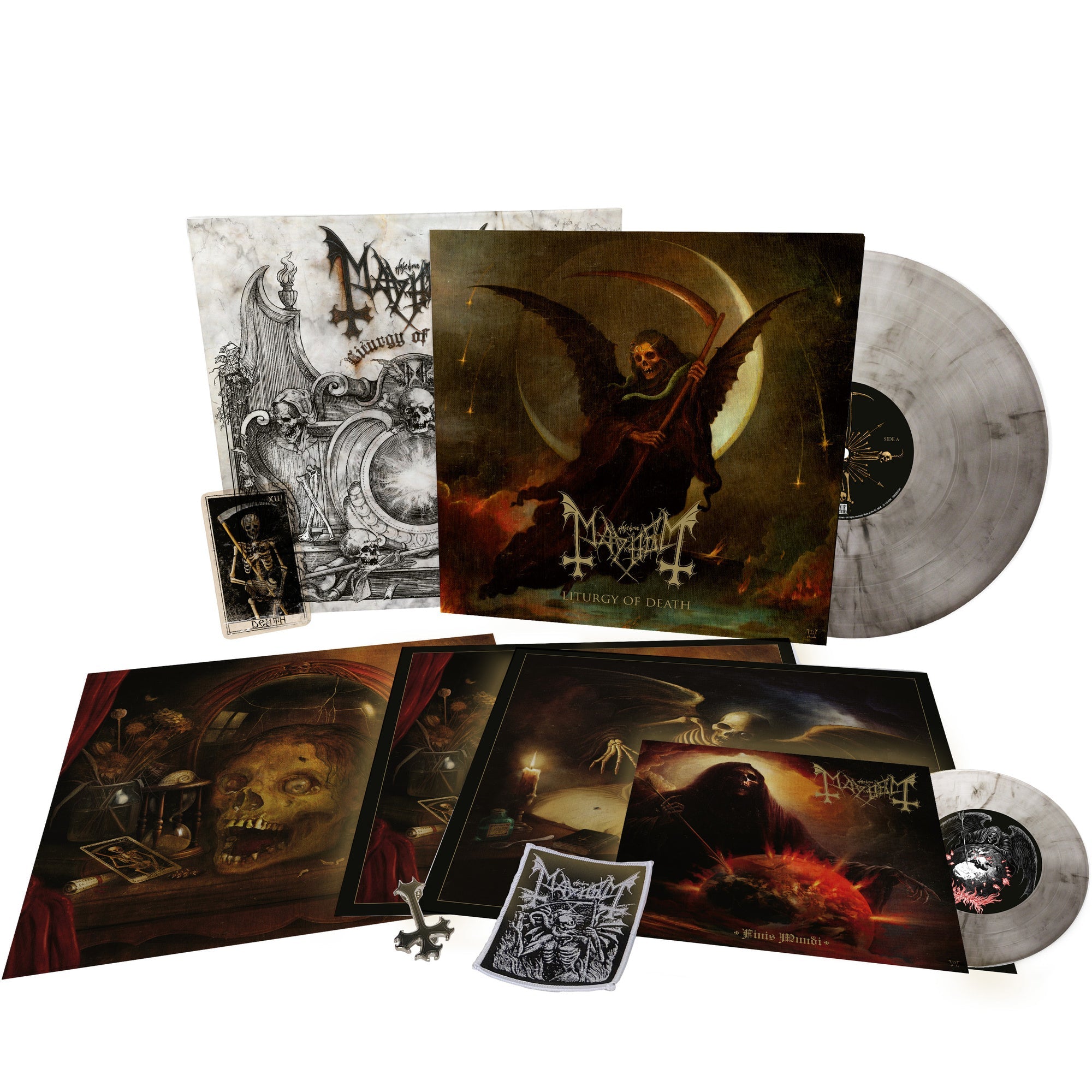 MAYHEM 'LITURGY OF DEATH' 2LP (Limited, Deluxe Clear-Black Marbled Vinyl)