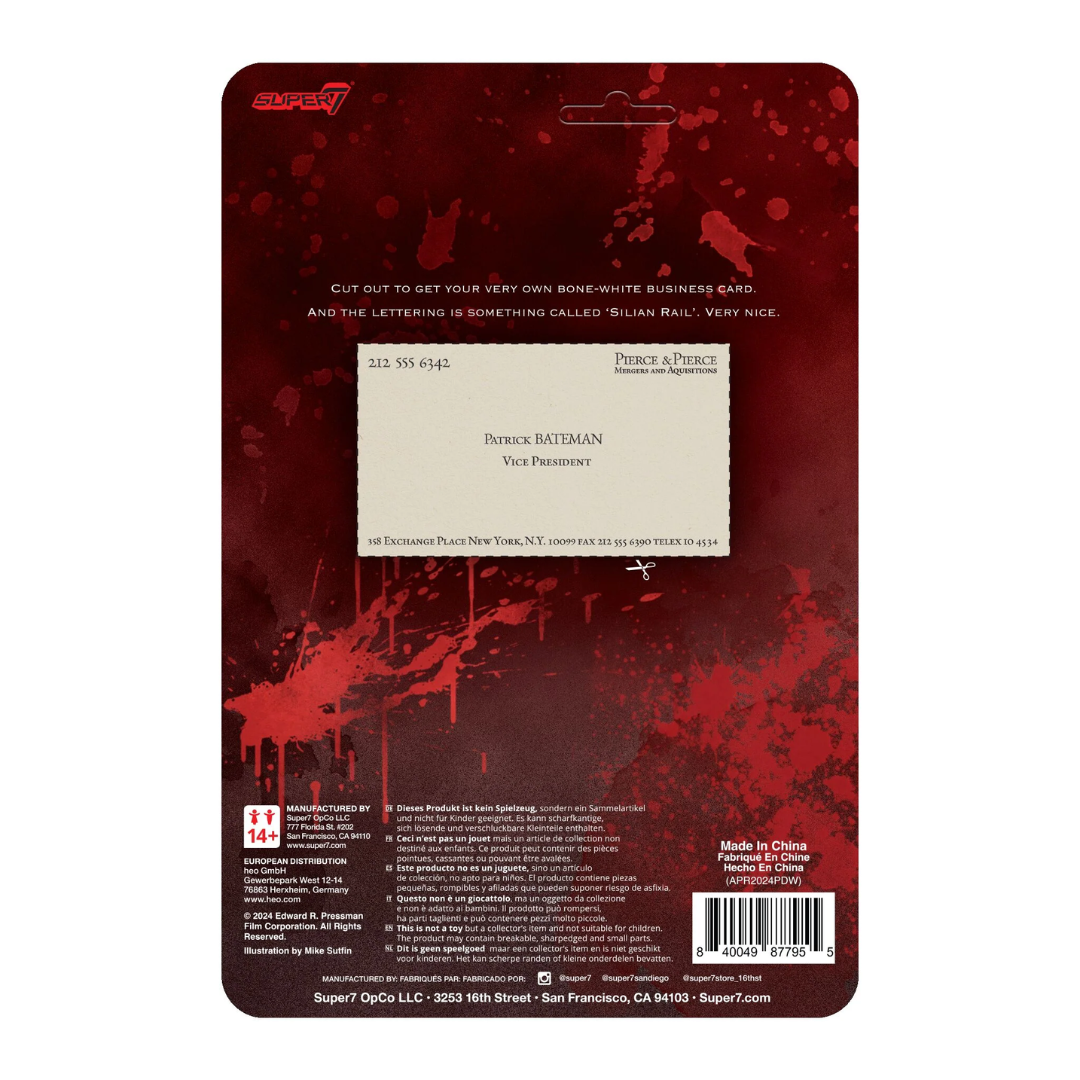 AMERICAN PSYCHO - PATRICK BATEMAN (RAINCOAT)- REACTION FIGURE WAVE 01