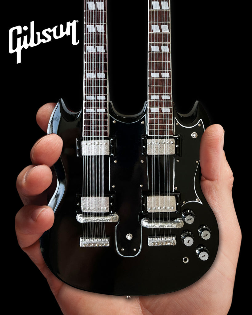 GUNS N' ROSES - SLASH - GIBSON 1966 EDS-1275 DOUBLENECK AGED MINI GUITAR