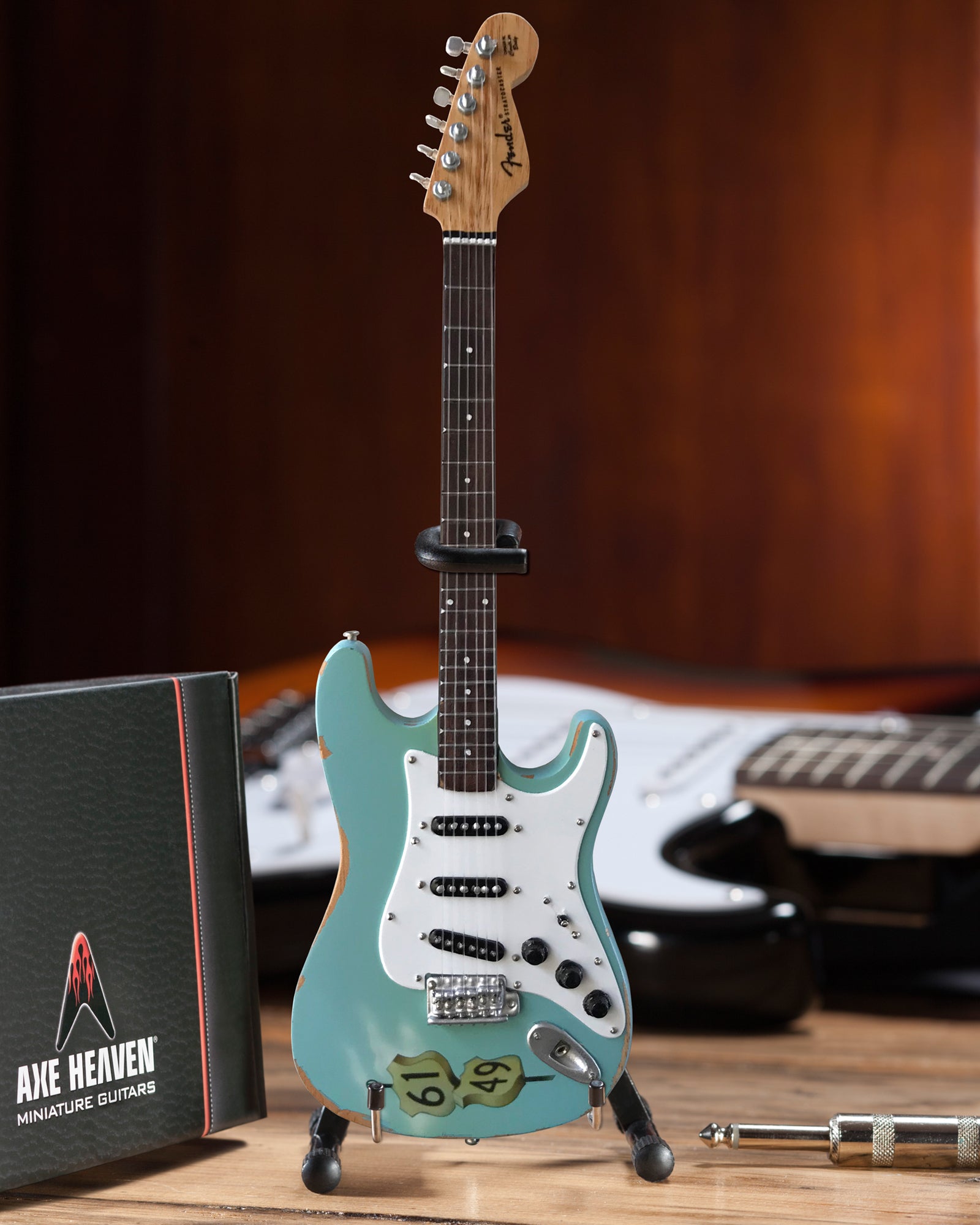 OFFICIALLY LICENSED KENNY WAYNE SHEPHERD MINI FENDER™ STRAT™ CROSSROADS BLUE GUITAR MODEL