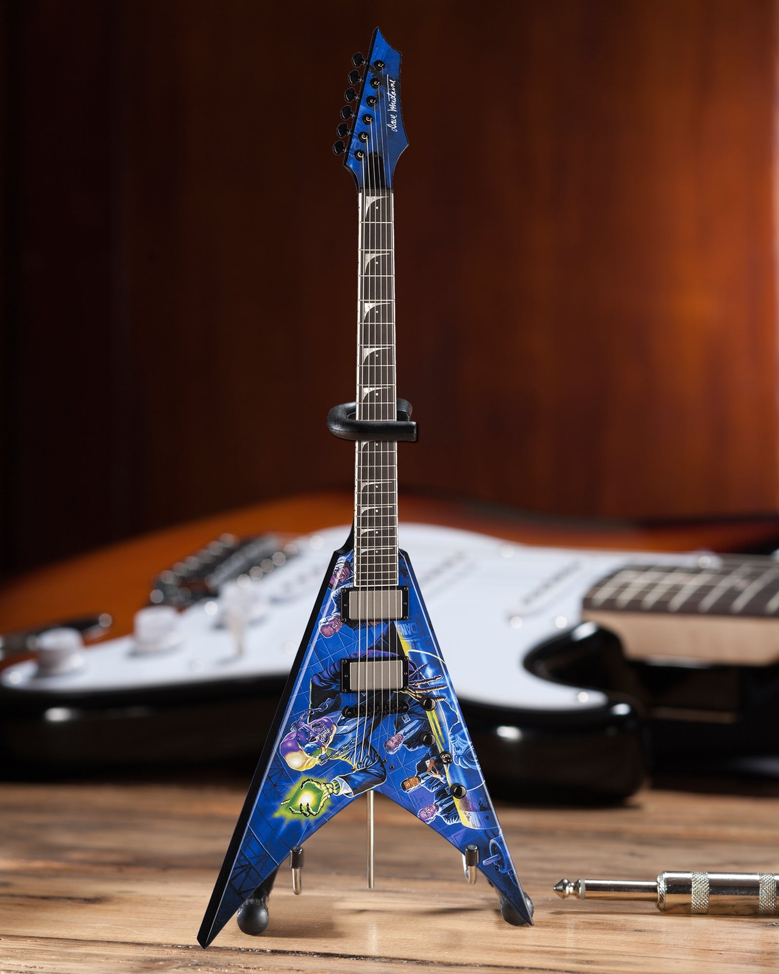 LICENSED MEGADETH - DAVE MUSTAINE SIGNATURE V RUST IN PEACE MINI GUITA