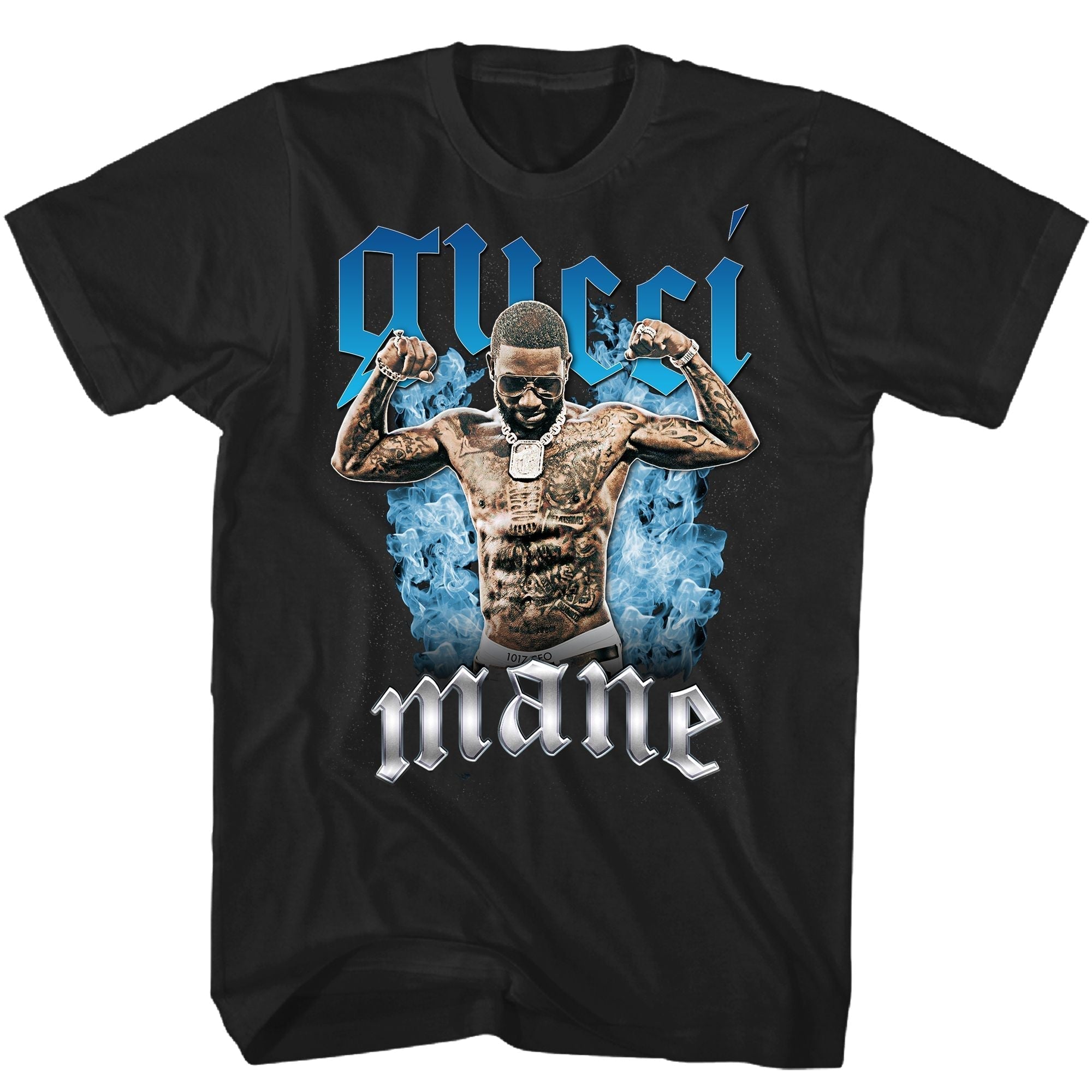 GUCCI MANE BLUE FIRE PHOTO T-SHIRT