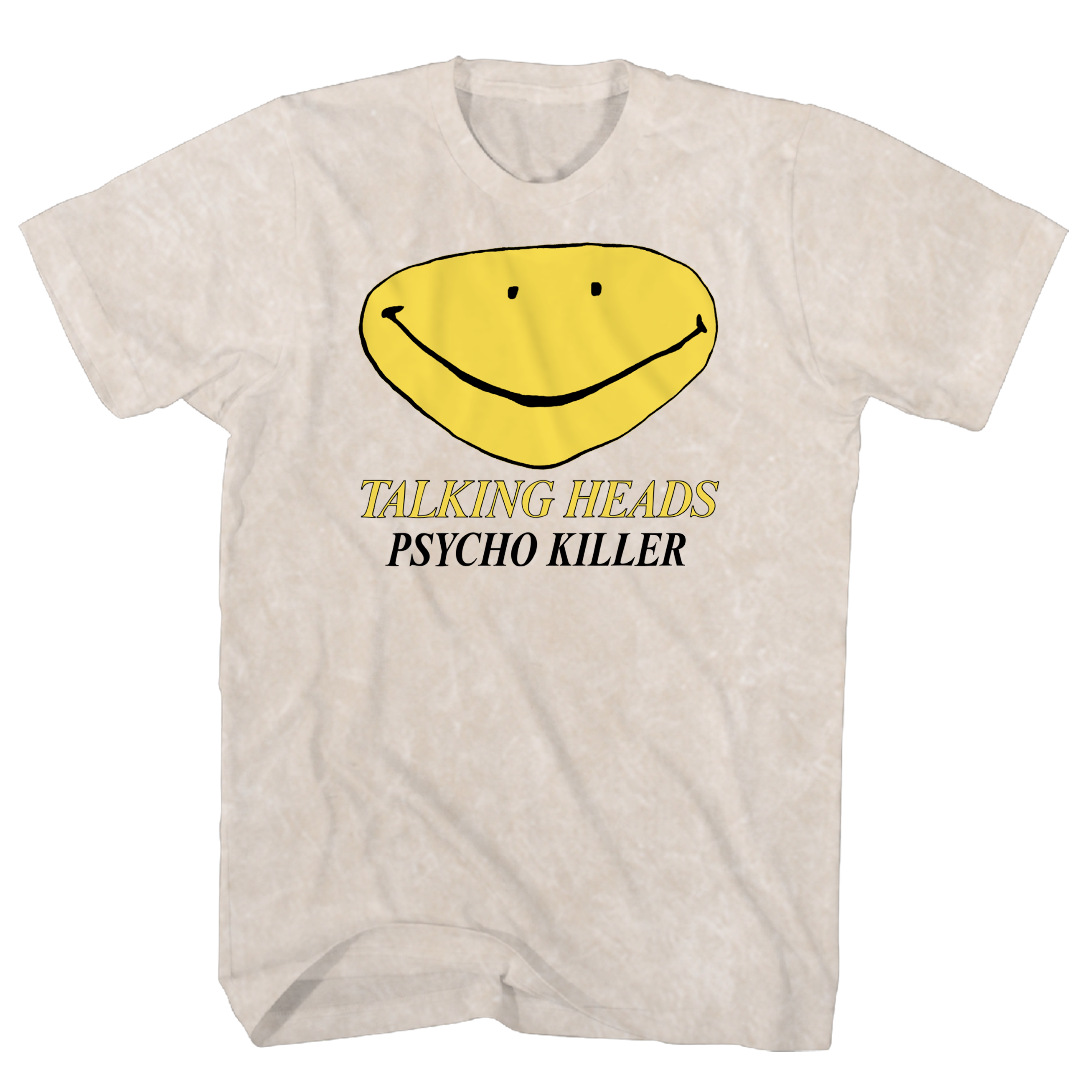 TALKING HEADS PSYCHO KILLER TAN MINERAL WASH TEE