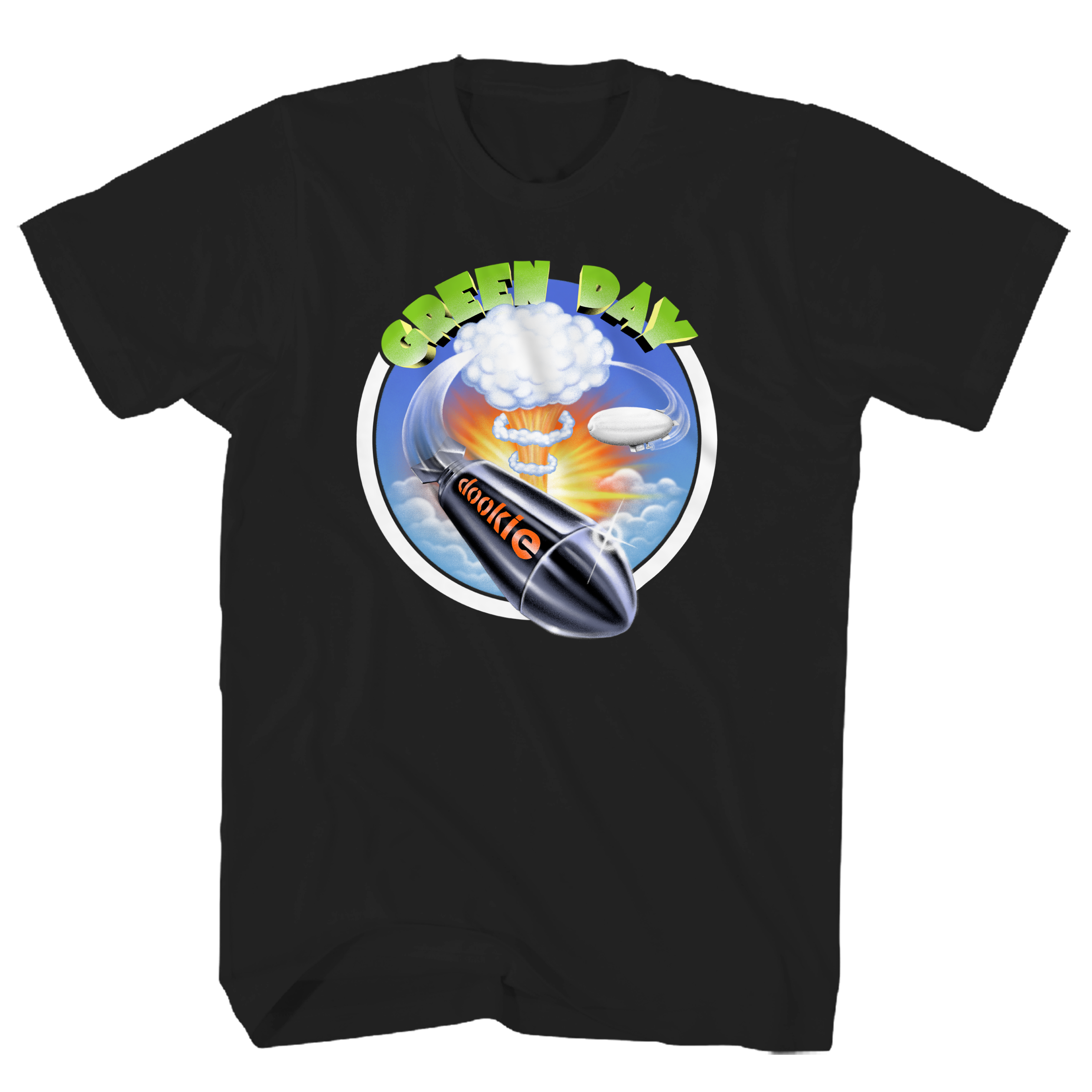 GREEN DAY DOOKIE ROCKET BLACK T-SHIRT