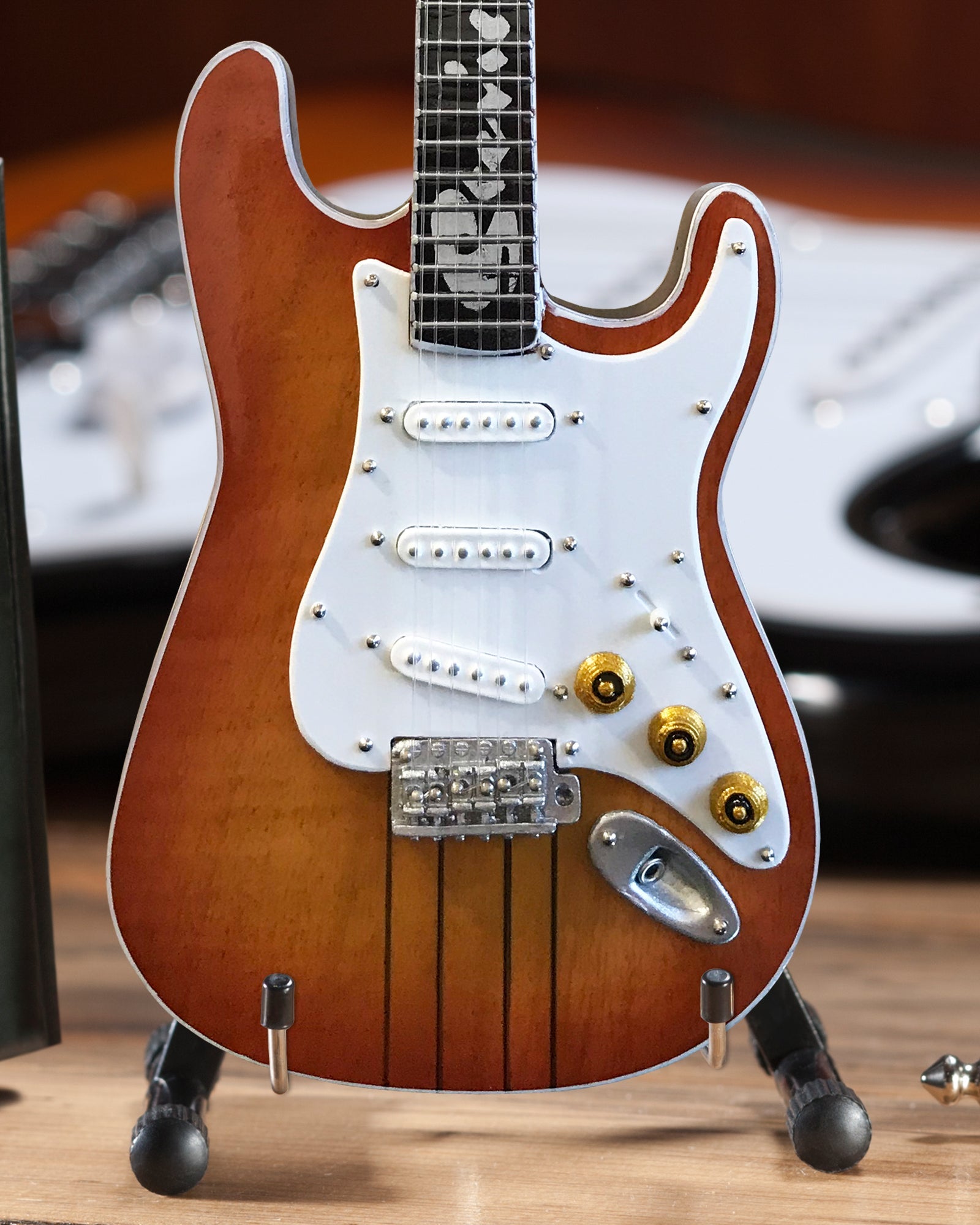 STEVIE RAY VAUGHAN SRV SET OF 3 MINI GUITAR REPLICA COLLECTIBLES - OFFICIALLY LICENSED FENDER