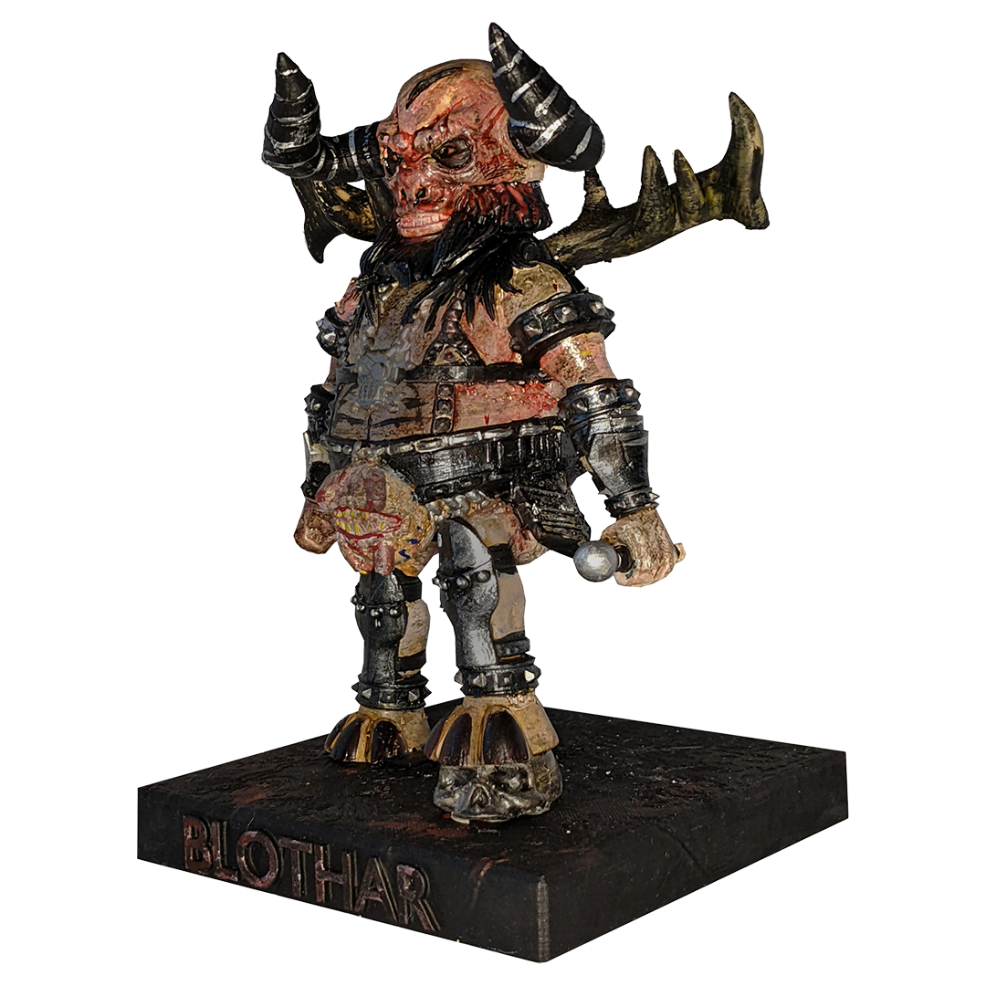 GWAR 'THE NEW DARK AGES' LP + BLOTHAR THE BESERKER BOBBLEHEAD - SUNBOLT ORANGE