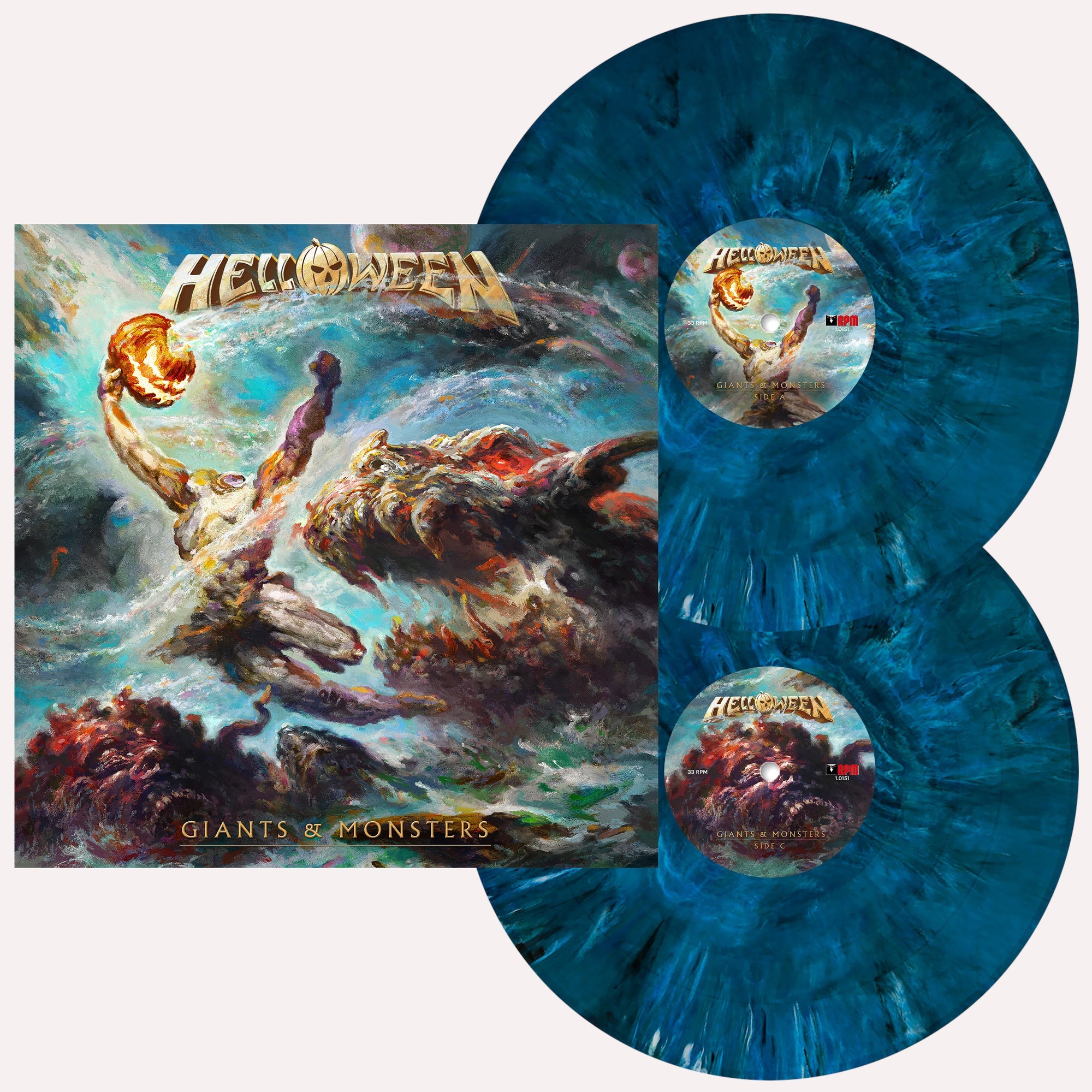 HELLOWEEN 'GIANTS & MONSTERS' 2LP (Deep Ocean Blue Marbled Vinyl)