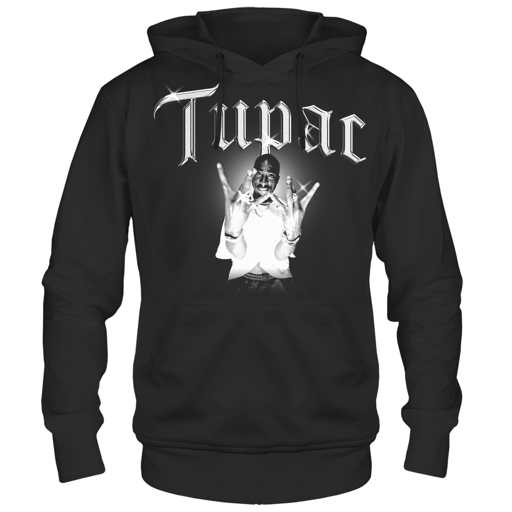 TUPAC PHOTO BLK HOODIE