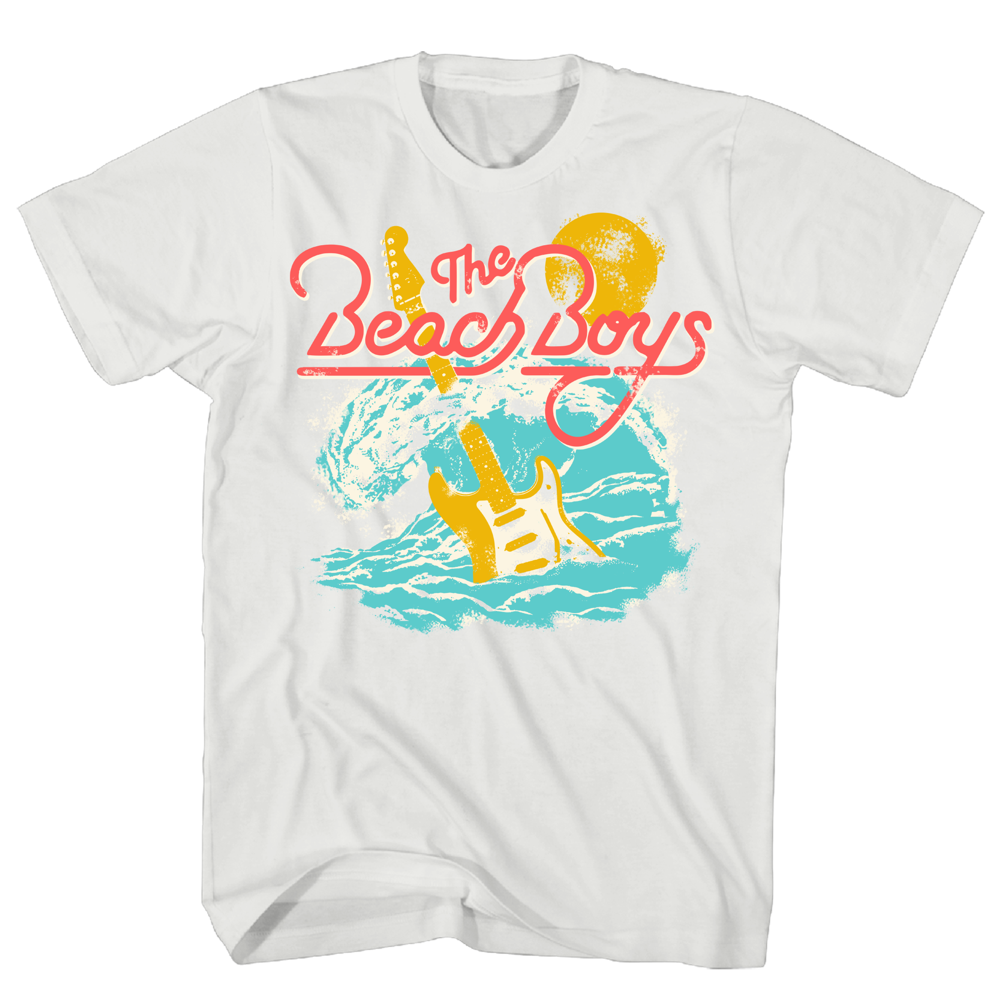 BEACH BOYS SURFING GUITAR WHITE TEE