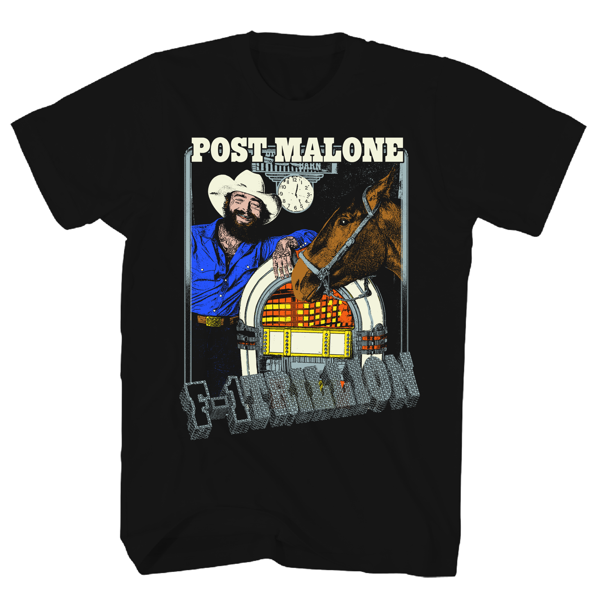 POST MALONE F1 TRILLION BLACK T-SHIRT